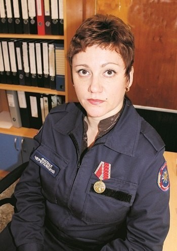 жительницу Кадуя Екатерину Быкову наградили медалью «За отвагу на пожаре»