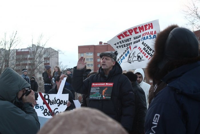 Пикет "За честные выборы!", Анатолий Ясин Пикет "За честные выборы!", Анатолий Ясин