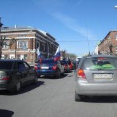 Автопробег 9 мая 2011, перекресток