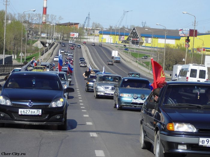 Автопробег 9 мая 2011, мост