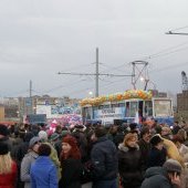 Открытие Ягорбского моста, трамвай