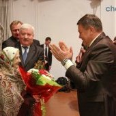 Визит губернатора Олега Кувшинникова в Череповецкий район - поздравление