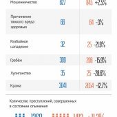 Уровень преступности в Череповце 2015-2016