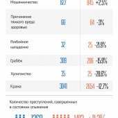 Уровень преступности в Череповце 2015-2016