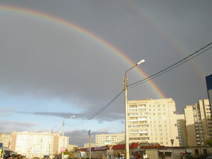 Двойная радуга в Череповце Двойная радуга в Череповце